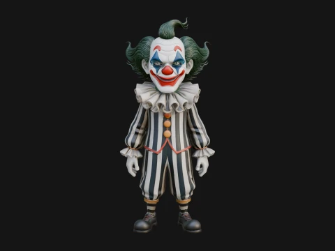 Evil Clown Statue Design 1 - 3D Print Model 3D Print Model