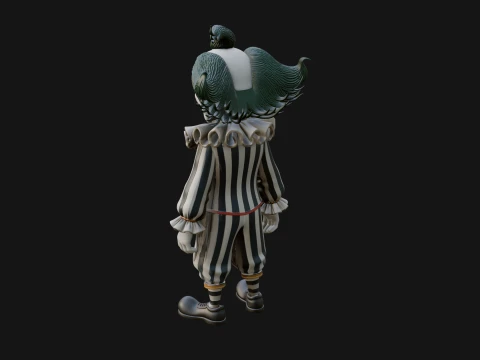 Evil Clown Statue Design 1 - 3D Print Model 3D Print Model