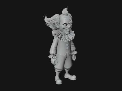 Evil Clown Statue Design 1 - 3D Print Model 3D Print Model