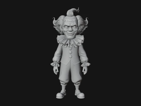 Evil Clown Statue Design 1 - 3D Print Model 3D Print Model