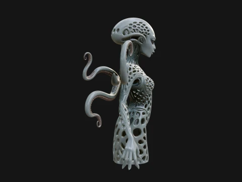Tentacle Alien Statue Design 1 - 3D Print Model 3D Print Model