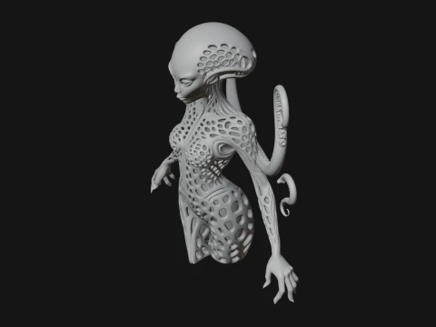 Tentacle Alien Statue Design 1 - 3D Print Model 3D Print Model