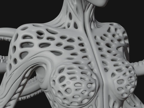 Tentacle Alien Statue Design 1 - 3D Print Model 3D Print Model
