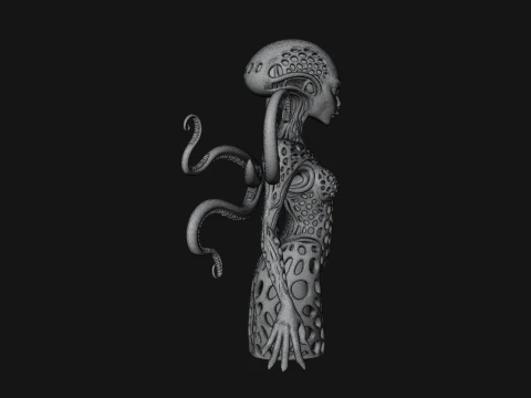 Tentacle Alien Statue Design 1 - 3D Print Model 3D Print Model