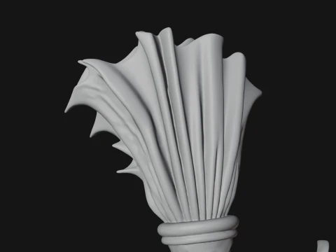 Ornate Asian Armor Bust Statue Design 3 - 3D Print Model 3D Print Model