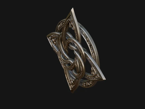 Celtic Trinity Knot Pendant Design 7 - 3D Print Model 3D Print Model