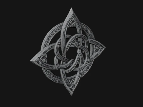 Celtic Trinity Knot Pendant Design 7 - 3D Print Model 3D Print Model