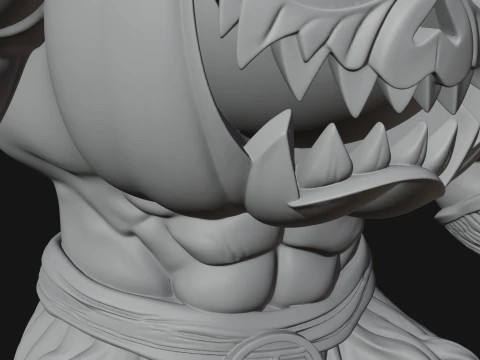 Pumpkin Tree Creature Statue Design 2 - 3D Print Model 3D Print Model