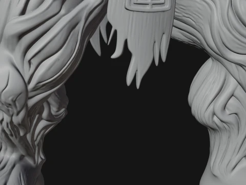 Pumpkin Tree Creature Statue Design 2 - 3D Print Model 3D Print Model