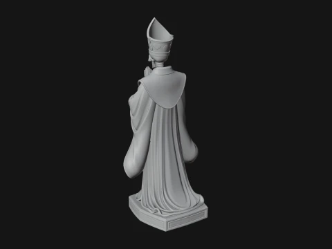 Skeleton Bishop Statue Design 3 - 3D Print Model 3D Print Model