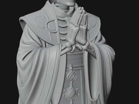 Skeleton Bishop Statue Design 3 - 3D Print Model 3D Print Model