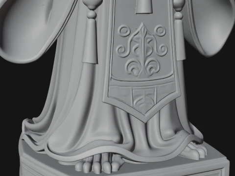 Skeleton Bishop Statue Design 3 - 3D Print Model 3D Print Model