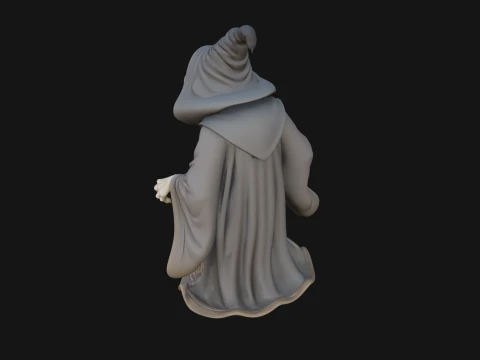 Hunched Hag Sorcerer Statue Design 1 - 3D Print Model 3D Print Model