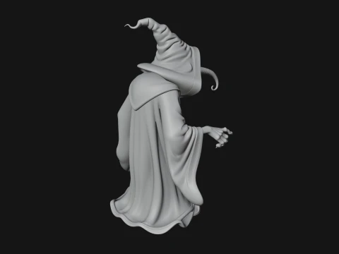 Hunched Hag Sorcerer Statue Design 1 - 3D Print Model 3D Print Model