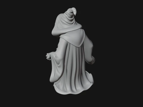 Hunched Hag Sorcerer Statue Design 1 - 3D Print Model 3D Print Model