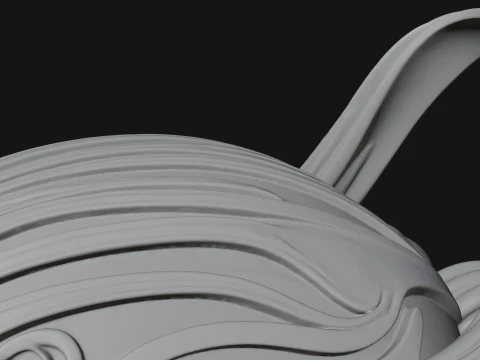 Futuristic Woman Bust Statue Design 6 - 3D Print Model 3D Print Model