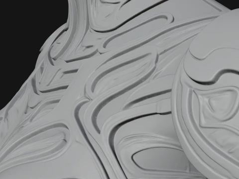 Futuristic Woman Bust Statue Design 6 - 3D Print Model 3D Print Model