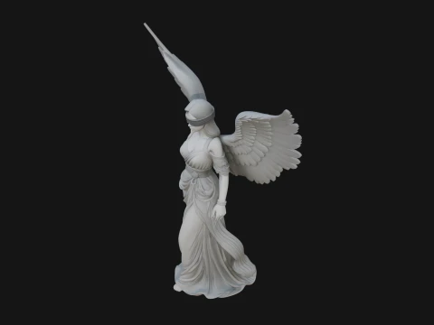 Winged Angel Warrior Woman Statue Design 4 - 3D Print Model 3D Print Model