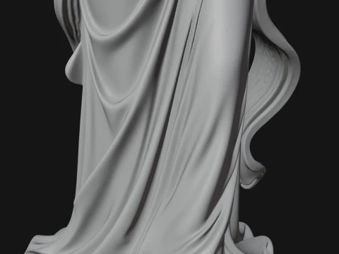 Winged Angel Warrior Woman Statue Design 4 - 3D Print Model 3D Print Model