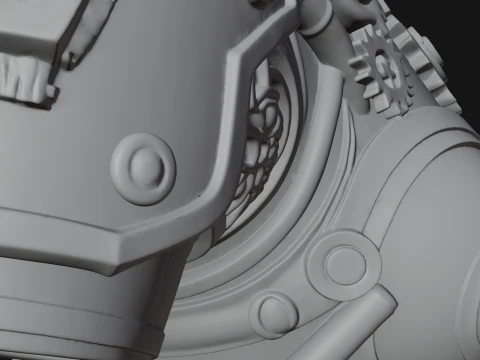 Steampunk Clockwork Head Bust Design 3 - 3D Print Model 3D Print Model