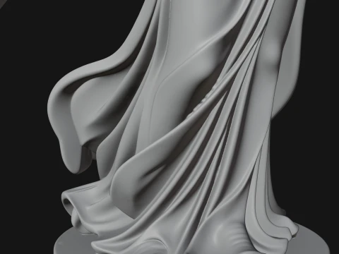 Winged Angel Warrior Woman Statue Design 5 - 3D Print Model 3D Print Model
