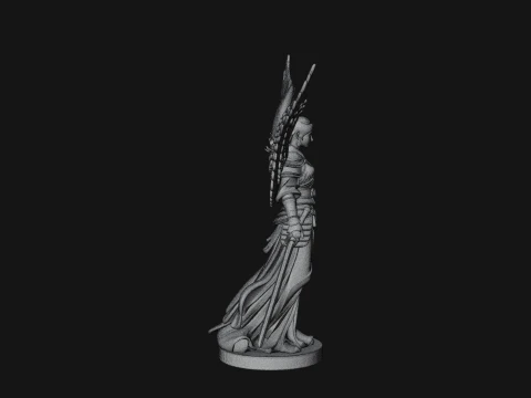 Winged Angel Warrior Woman Statue Design 5 - 3D Print Model 3D Print Model