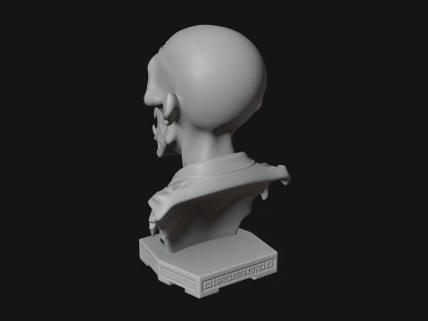 Zombie Bust Statue Design 7 - 3D Print Model 3D Print Model