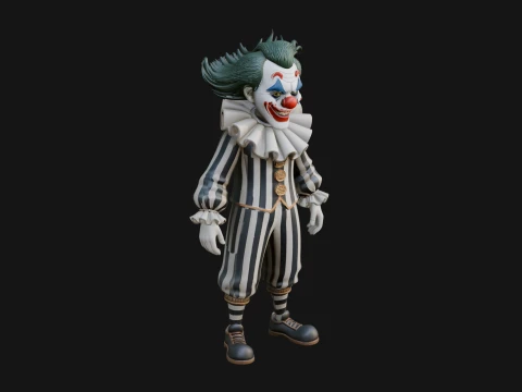 Evil Clown Statue Design 2 - 3D Print Model 3D Print Model