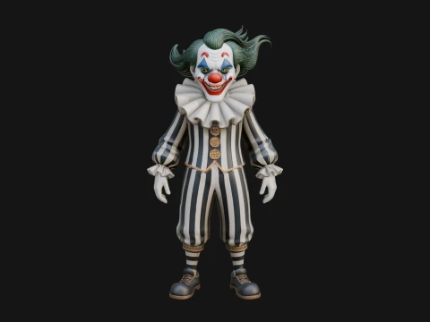 Evil Clown Statue Design 2 - 3D Print Model 3D Print Model
