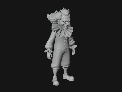 Evil Clown Statue Design 2 - 3D Print Model 3D Print Model