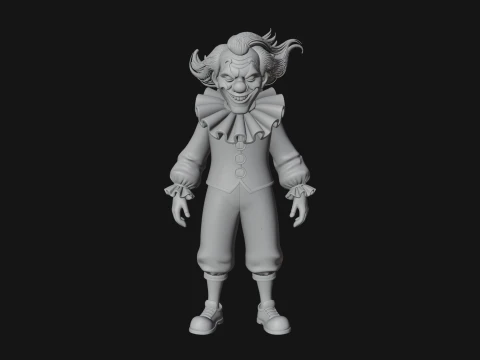 Evil Clown Statue Design 2 - 3D Print Model 3D Print Model