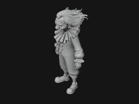 Evil Clown Statue Design 2 - 3D Print Model 3D Print Model
