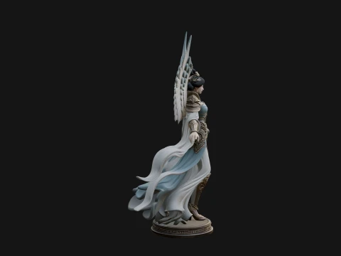 Winged Celestial Fairy Statue Design 3 - 3D Print Model 3D Print Model