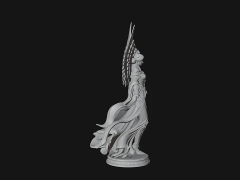 Winged Celestial Fairy Statue Design 3 - 3D Print Model 3D Print Model