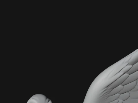 Winged Celestial Fairy Statue Design 3 - 3D Print Model 3D Print Model