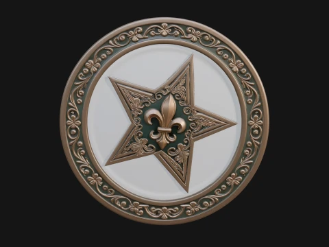 Ornate Star Wall Plaque Design 1 - 3D Print Model 3D Print Model