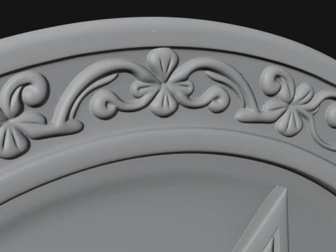 Ornate Star Wall Plaque Design 1 - 3D Print Model 3D Print Model