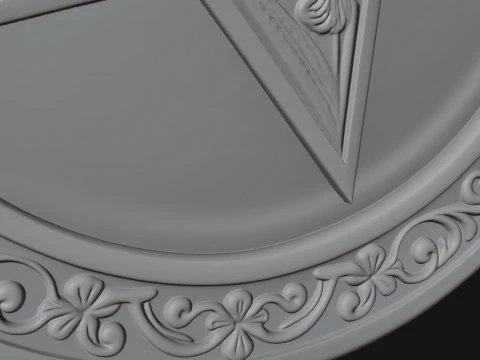 Ornate Star Wall Plaque Design 1 - 3D Print Model 3D Print Model