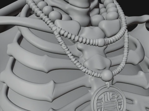 Punk Skull Bust Statue Design 4 - 3D Print Model Model do druku 3D