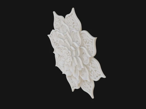 Lotus Mandala Wall Plaque Design 4 - 3D Print Model 3D Print Model