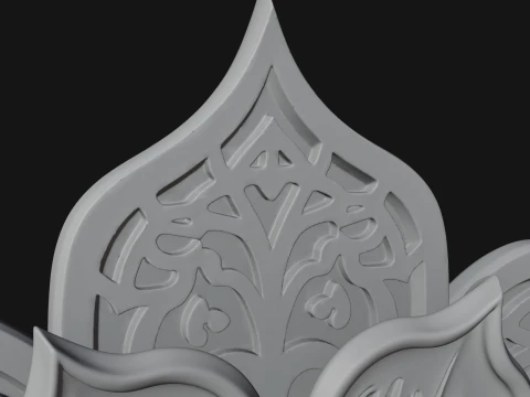 Lotus Mandala Wall Plaque Design 4 - 3D Print Model 3D Print Model