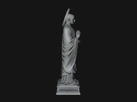 Haloed Standing Guanyin Statue Design 1 - 3D Print Model 3D Print Model