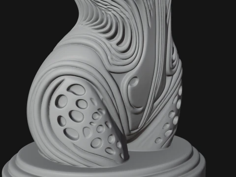 Elegant Alien Queen Statue Design 3 - 3D Print Model 3D Print Model