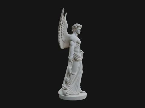 Winged Guardian Angel Statue Design 4 - 3D Print Model 3D Print Model