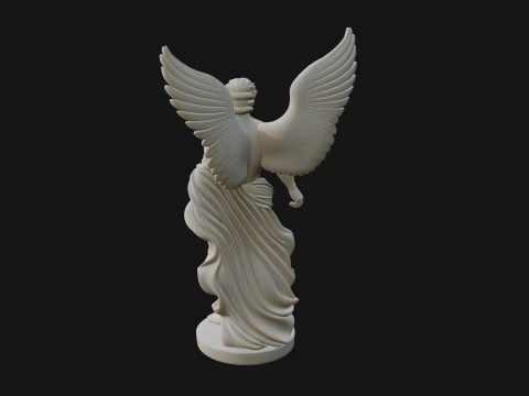 Winged Guardian Angel Statue Design 4 - 3D Print Model 3D Print Model