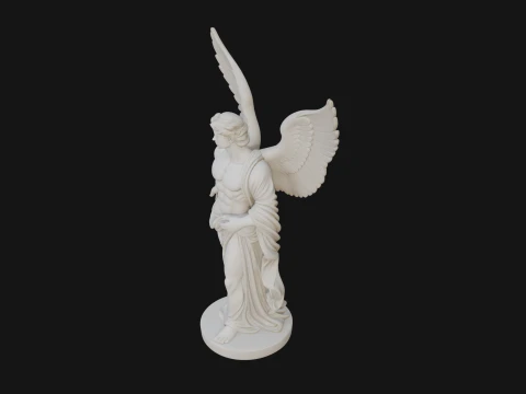 Winged Guardian Angel Statue Design 4 - 3D Print Model 3D Print Model