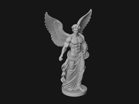 Winged Guardian Angel Statue Design 4 - 3D Print Model 3D Print Model