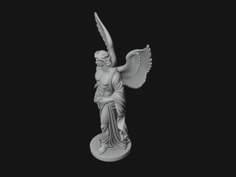 Winged Guardian Angel Statue Design 4 - 3D Print Model 3D Print Model