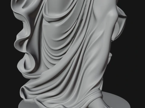 Winged Guardian Angel Statue Design 4 - 3D Print Model 3D Print Model