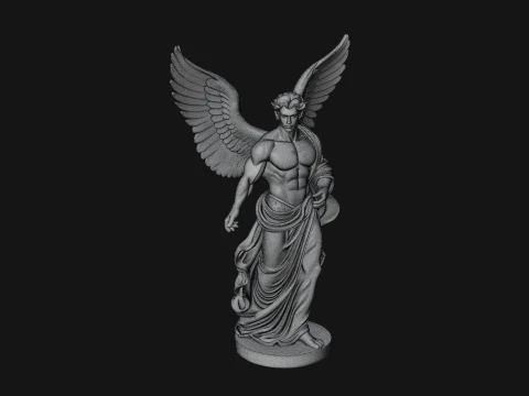 Winged Guardian Angel Statue Design 4 - 3D Print Model 3D Print Model